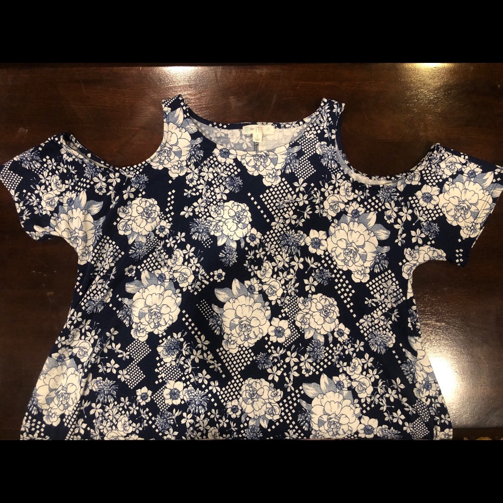 Cold Shoulder Floral Dress